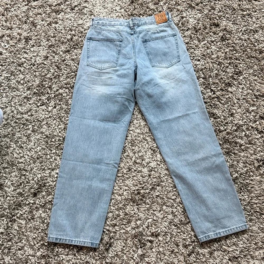 Torn By Ronny Kobo Mariah Jeans Rhinestone Cutout Straight Leg Denim 27/4 - Picture 7 of 9